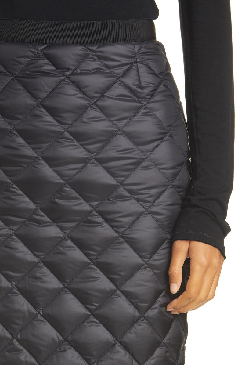 Moncler Quilted Down Midi Skirt, Alternate, color, 