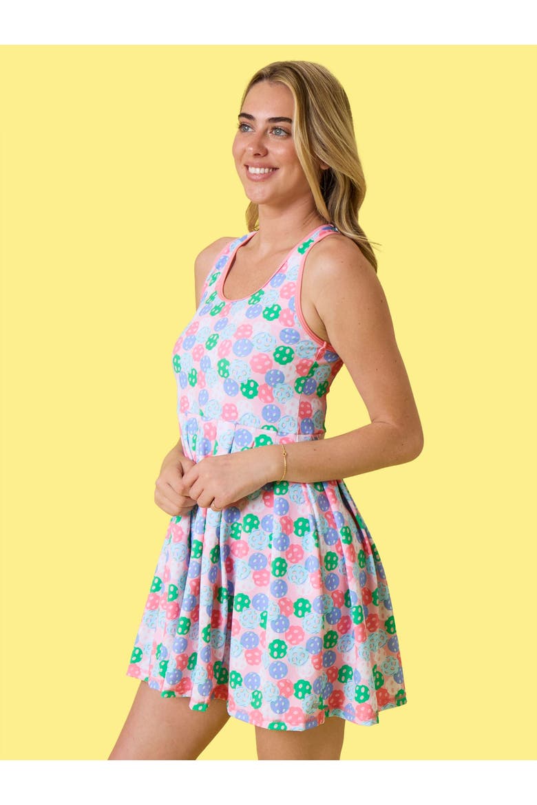 UPF50+ Active Dress & Bike Short Set, Alternate, color, Pink Pickleball Party