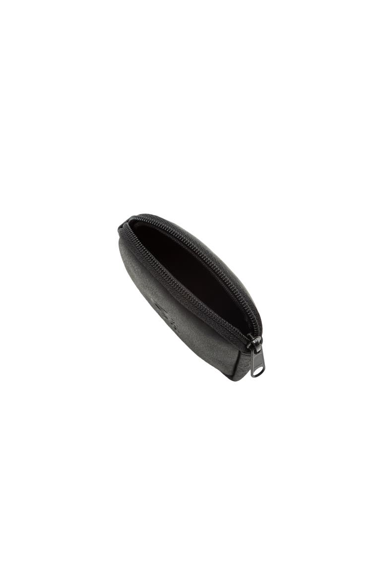 Leather Coin Purse, Extra Small Minimalist Design, Alternate, color, Black