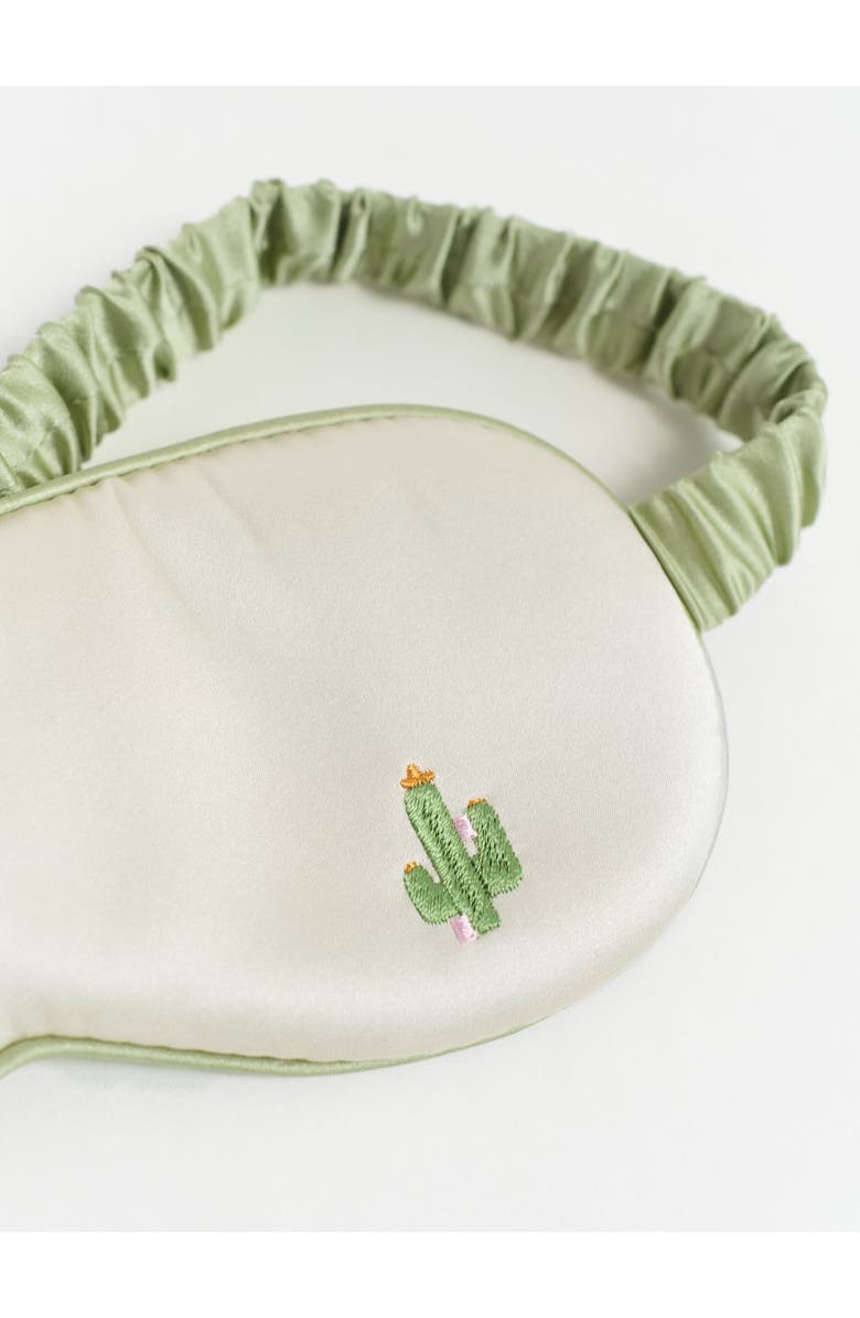 Lost Pattern Silk Sleep Eye Mask, Alternate, color, Beige