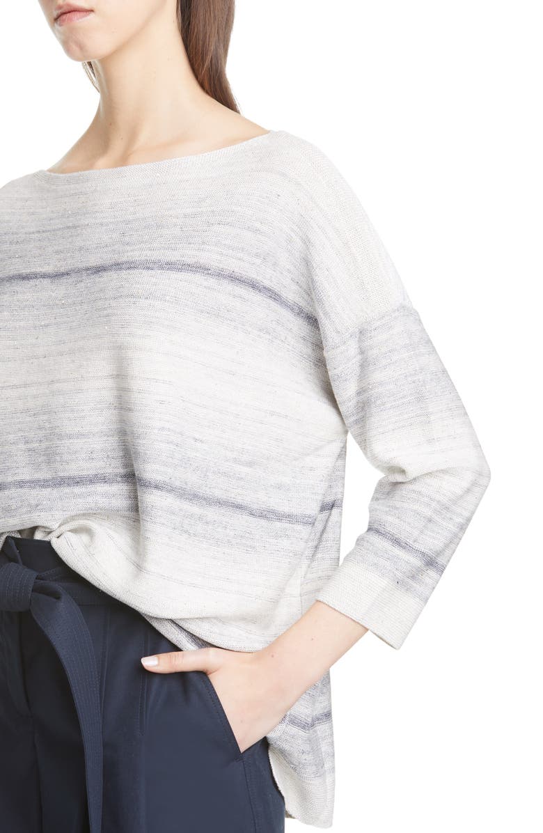 Lafayette 148 New York Ombré Silk & Linen Blend Sweater, Alternate, color, 