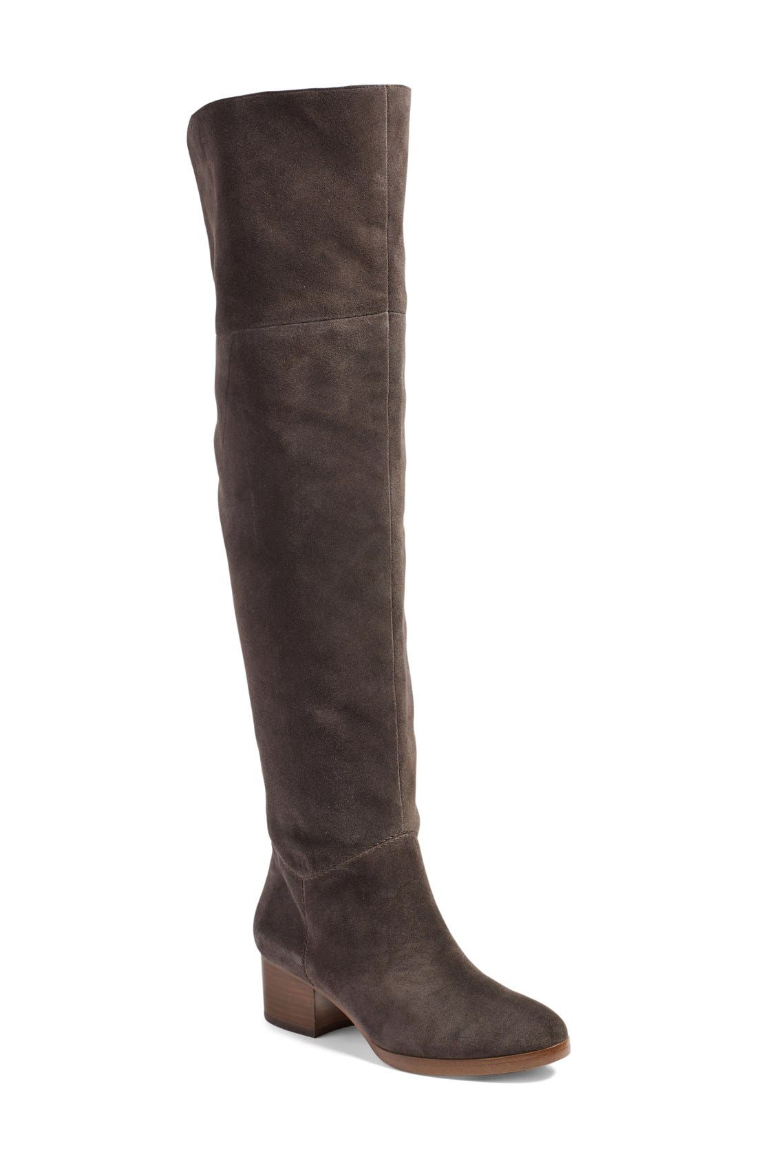 Tessie Tall Boot, Main, color, GREY SUEDE
