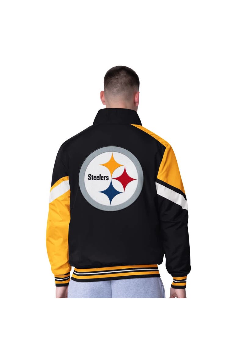 Men's G-III Extreme Black Pittsburgh Steelers Strong Arm Reversible Full-Zip Jacket, Alternate, color, Black