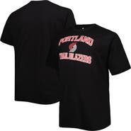 PROFILE Men's Black Portland Trail Blazers Big & Tall Heart & Soul T-Shirt