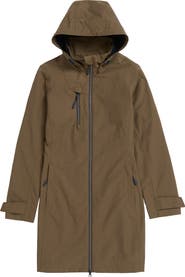 Seasalt Cornwall Coverack Waterproof Organic Cotton Raincoat with Removable Hood
