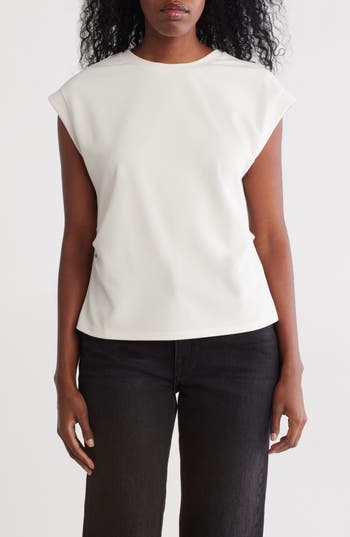 Melloday Cinched Techno Top In Bone