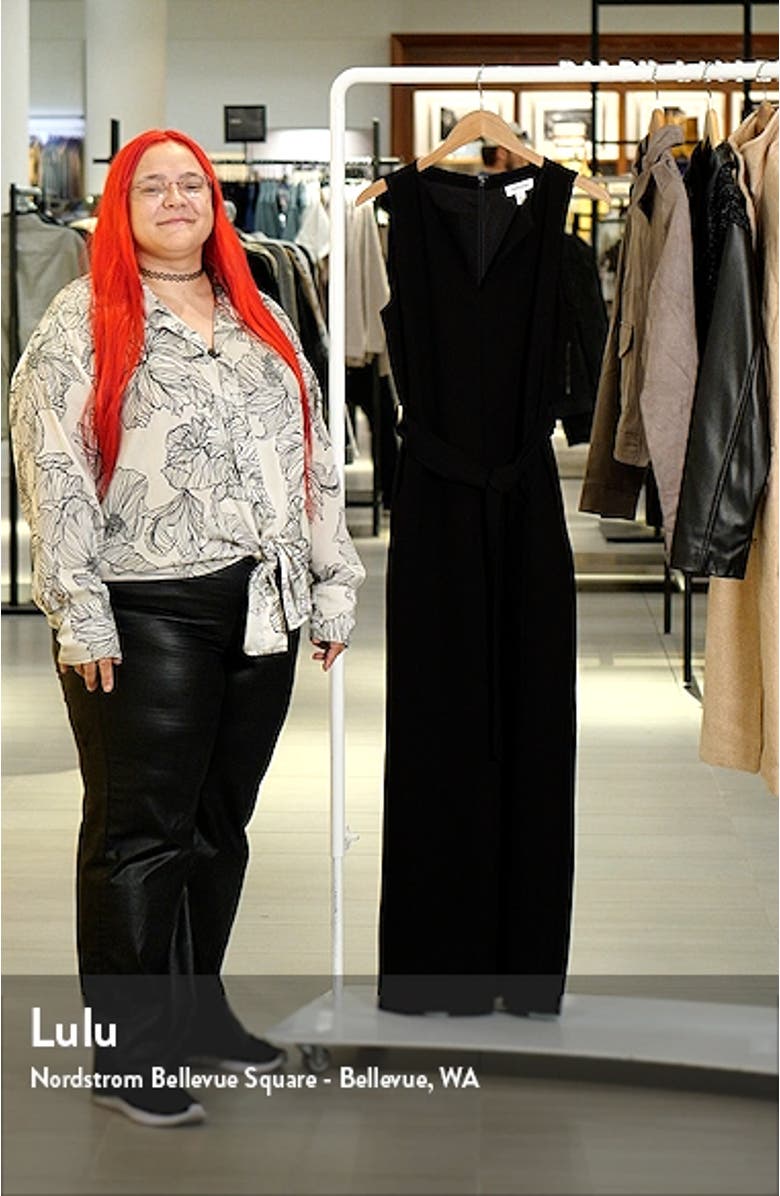 Tie Waist Wide Leg Sleeveless Jumpsuit, sales video thumbnail