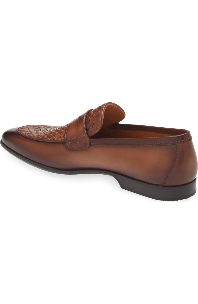 Magnanni Ramiro Water Resistant Woven Penny Loafer, Alternate, color,