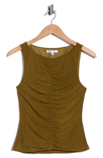 Dr2 By Daniel Rainn Ruched Front Tank In Dirty Olive