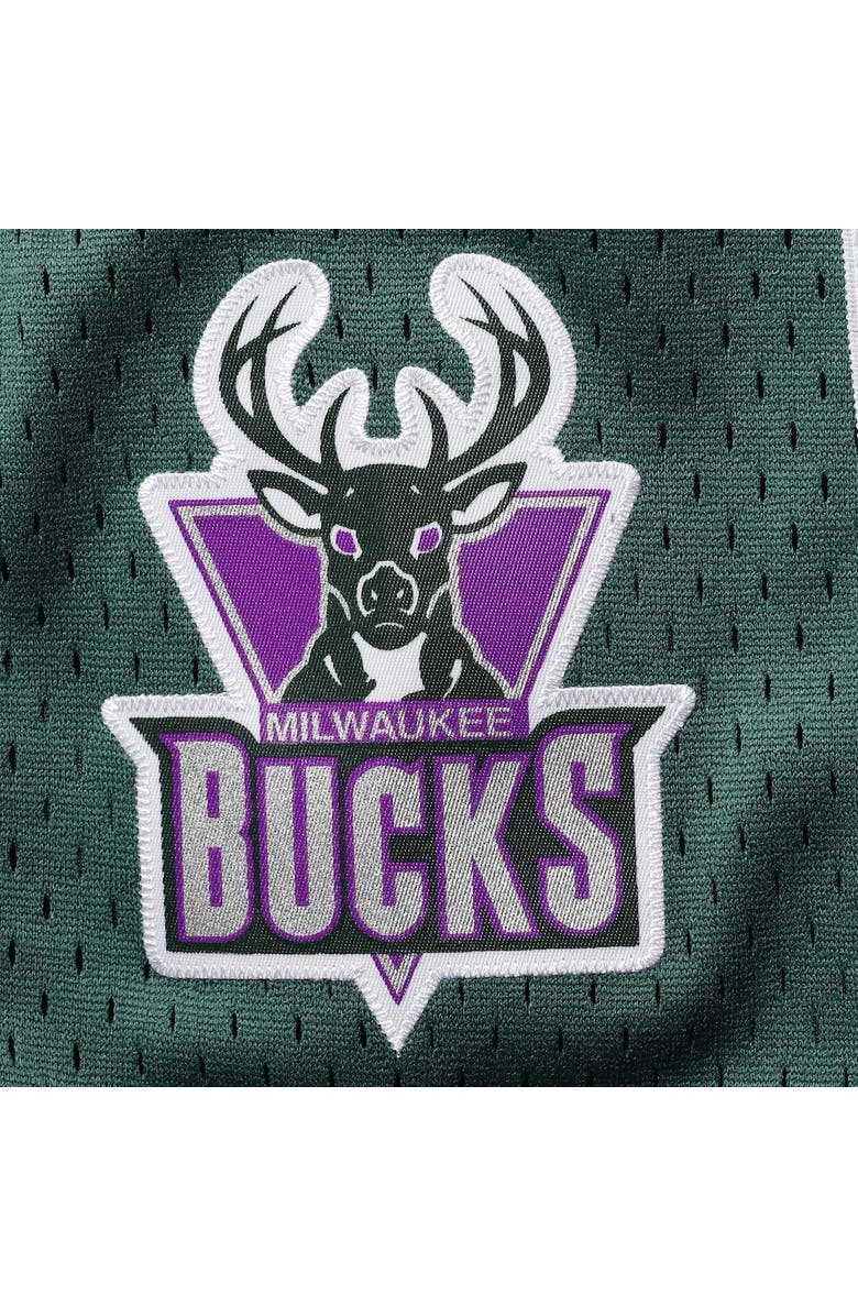 Mitchell & Ness Youth Mitchell & Ness Purple Milwaukee Bucks Hardwood Classics Swingman Shorts, Alternate, color, 
