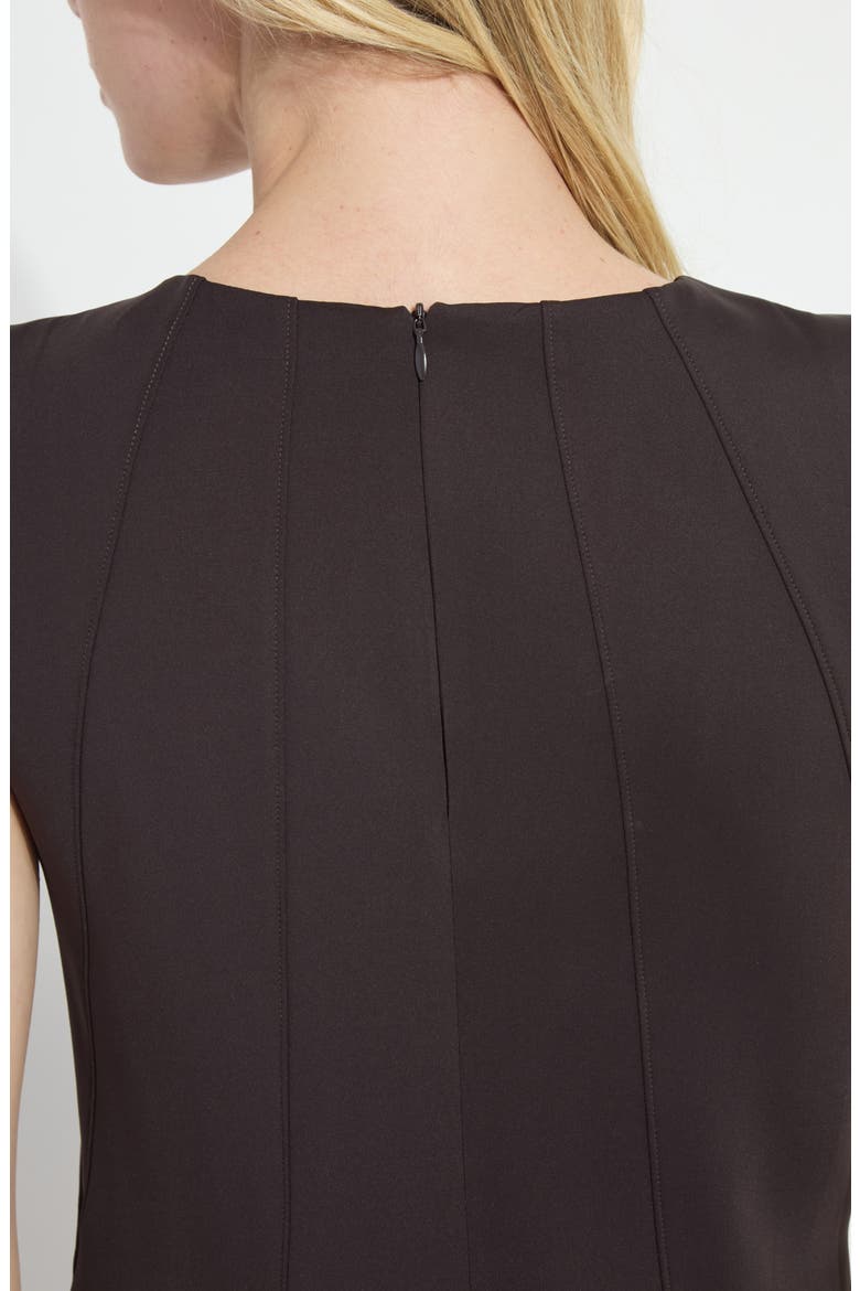 Maurelle Neoprene Seamed Dress, Alternate, color, DOUBLE ESPRESSO