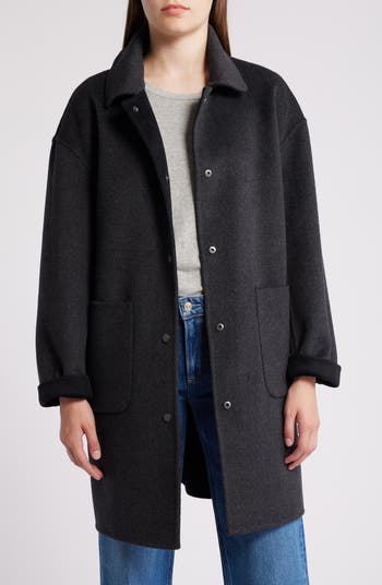 BCBGMAXAZRIA Reversible Wool Blend Barn Jacket | Nordstrom