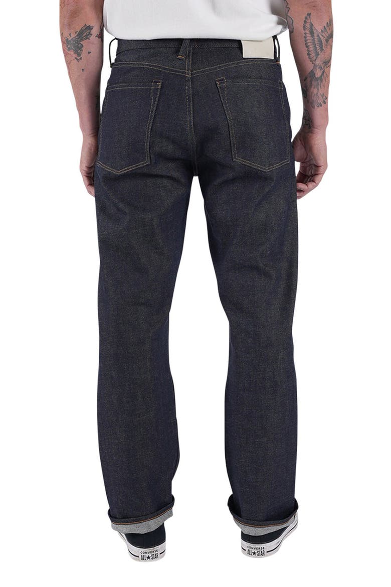 The Pail Loose Straight Leg 14-Ounce Stretch Selvedge Jeans, Alternate, color, INDIGO RAW