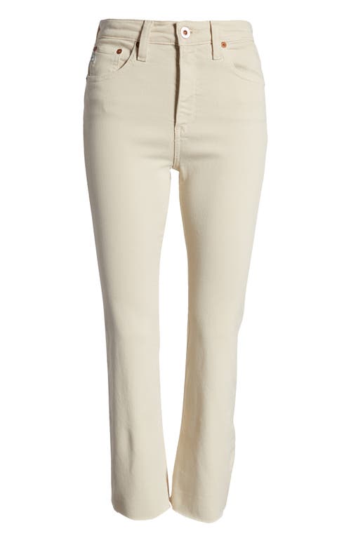 Ag Farrah Crop Bootcut Jeans In Ivory Clay