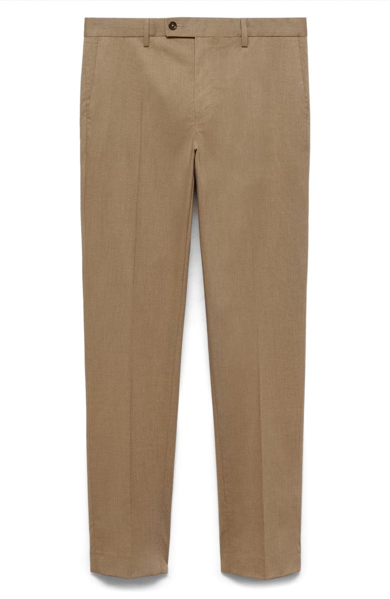 MANGO Monaco Slim Fit Suit Pants, Alternate, color, Medium Brown