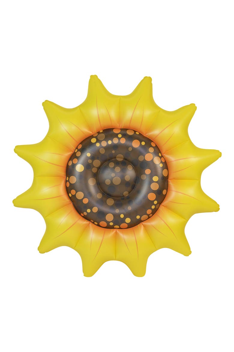 Sunflower Island Pool Float, Main, color, YELLOW