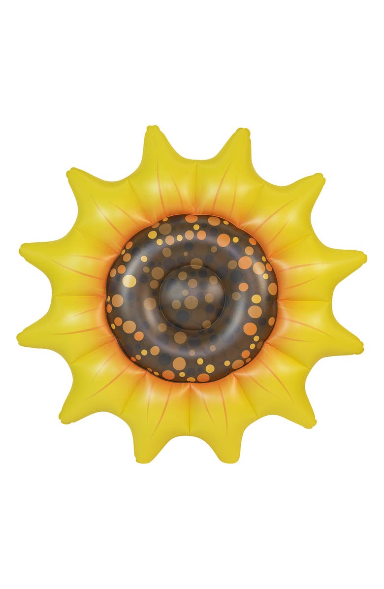 POOLCANDY Sunflower Island Pool Float, Main, color, Yellow
