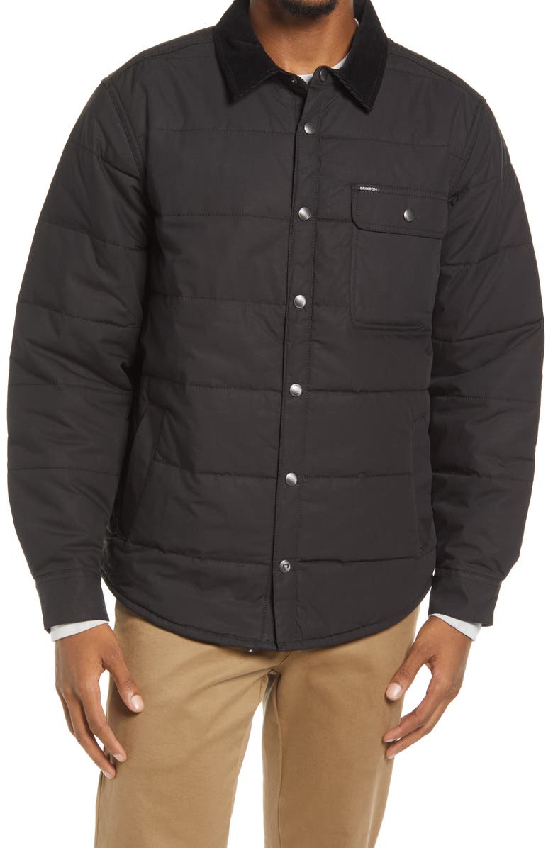 Brixton Cass Quilted Jacket, Alternate, color, Black/Black