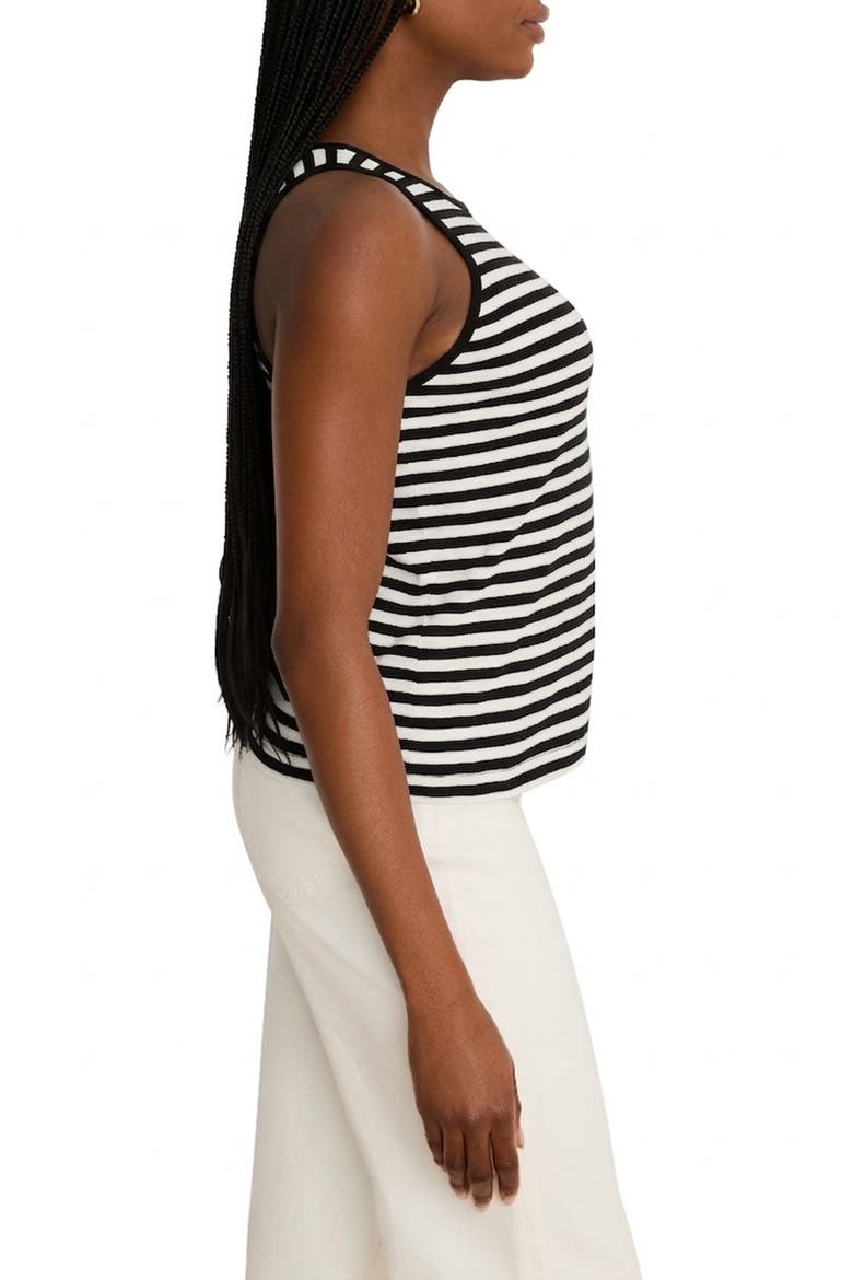 Stripe Cape Rib Tank, Alternate, color, BLACK MULTI