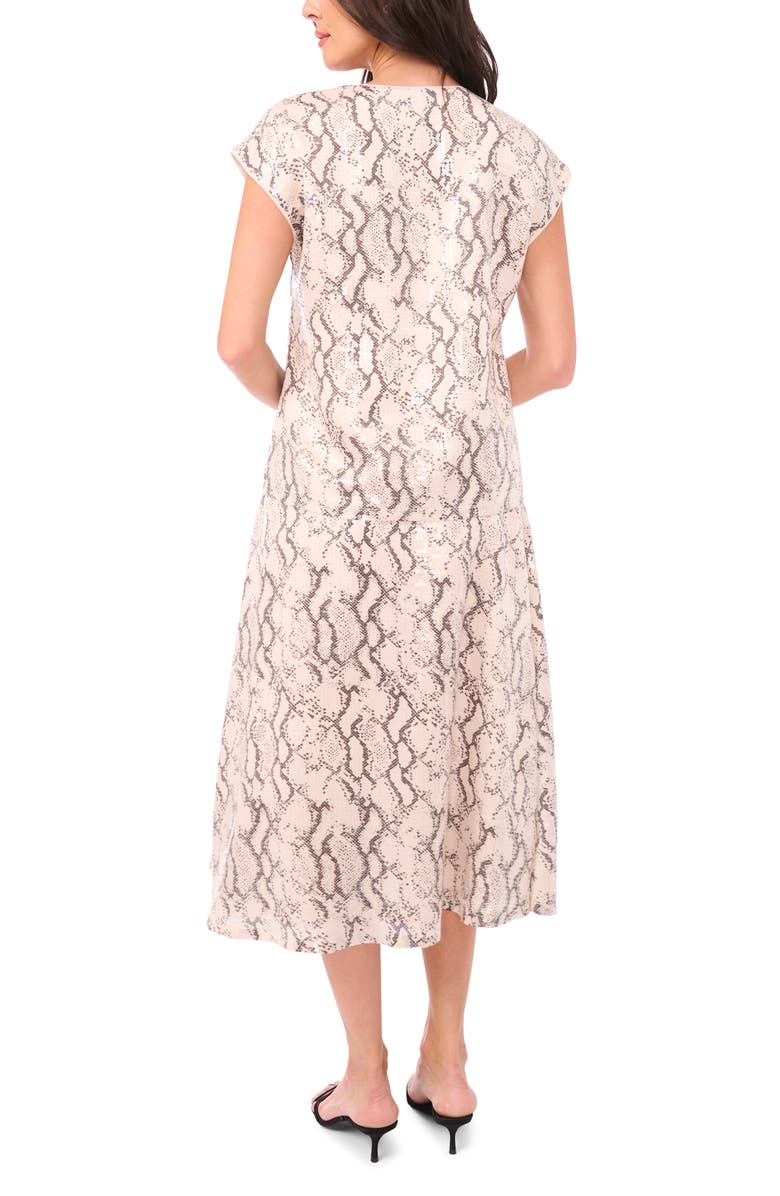 Vince Camuto Sequin Cap Sleeve Top, Alternate, color, New Ivory