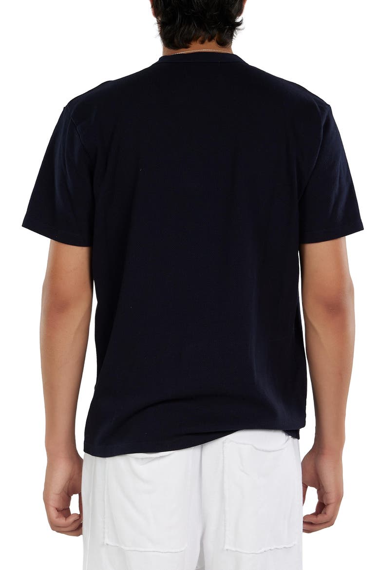 Pique Binded Neck Tee, Alternate, color, Navy