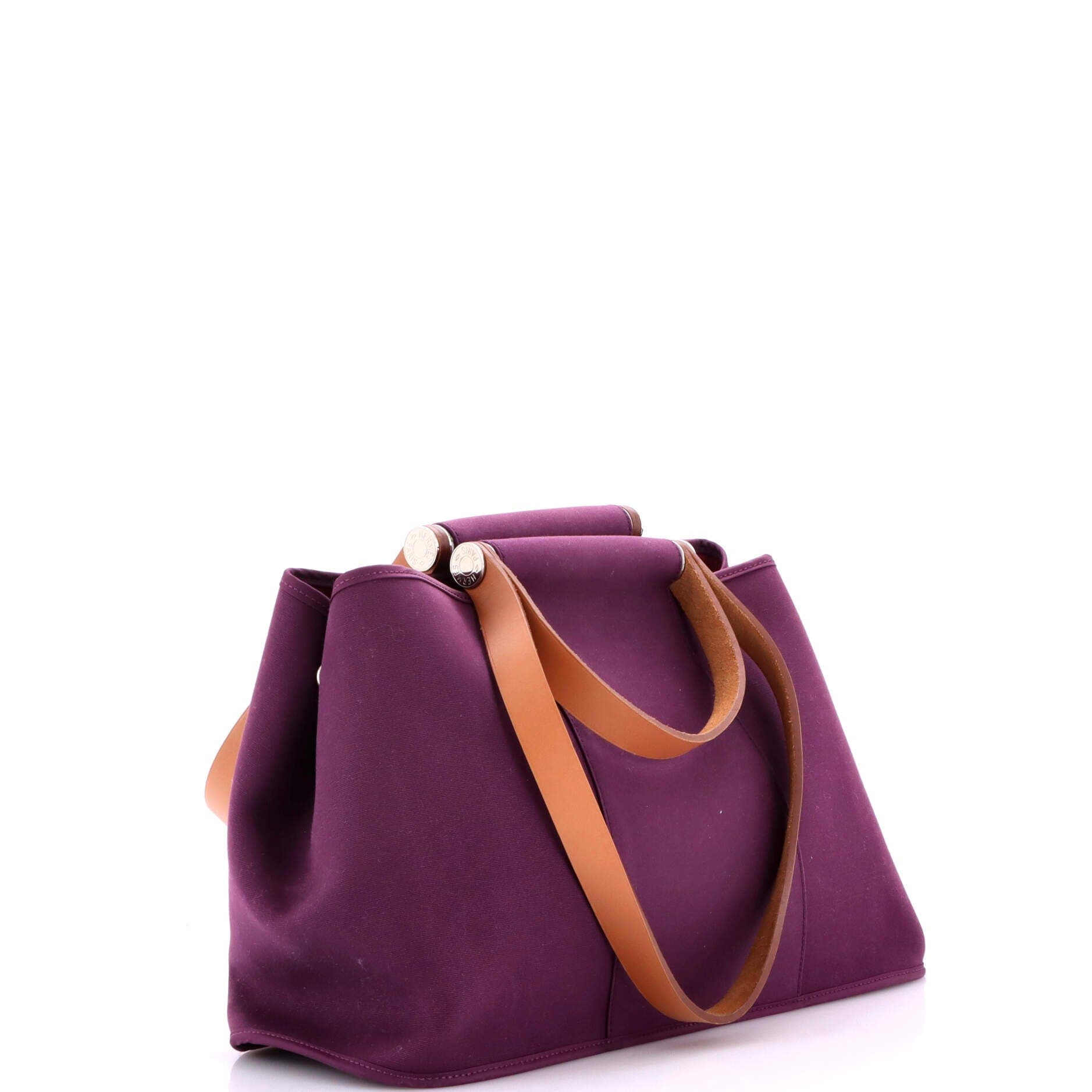 Pre-Owned Hermes Cabag Elan Toile and Leather 39, Alternate, color, Cassis