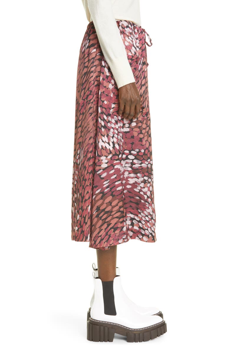 Tandy Dot Print Satin Skirt, Alternate, color, MERLOT MULTI DOT