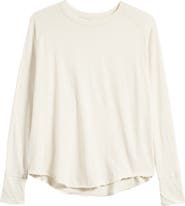Zella Relaxed Washed Long Sleeve Slub Tee