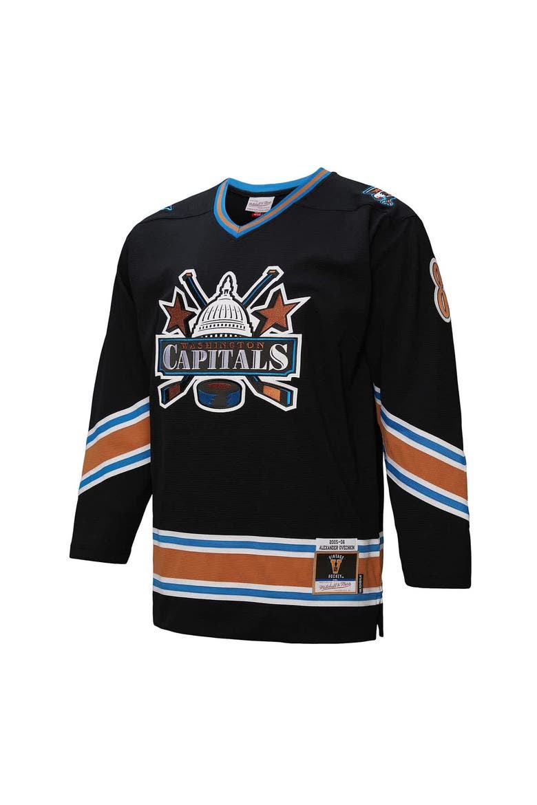 Men's Mitchell & Ness Alexander Ovechkin Black Washington Capitals 2005/06 Power Play Jersey, Alternate, color, Black