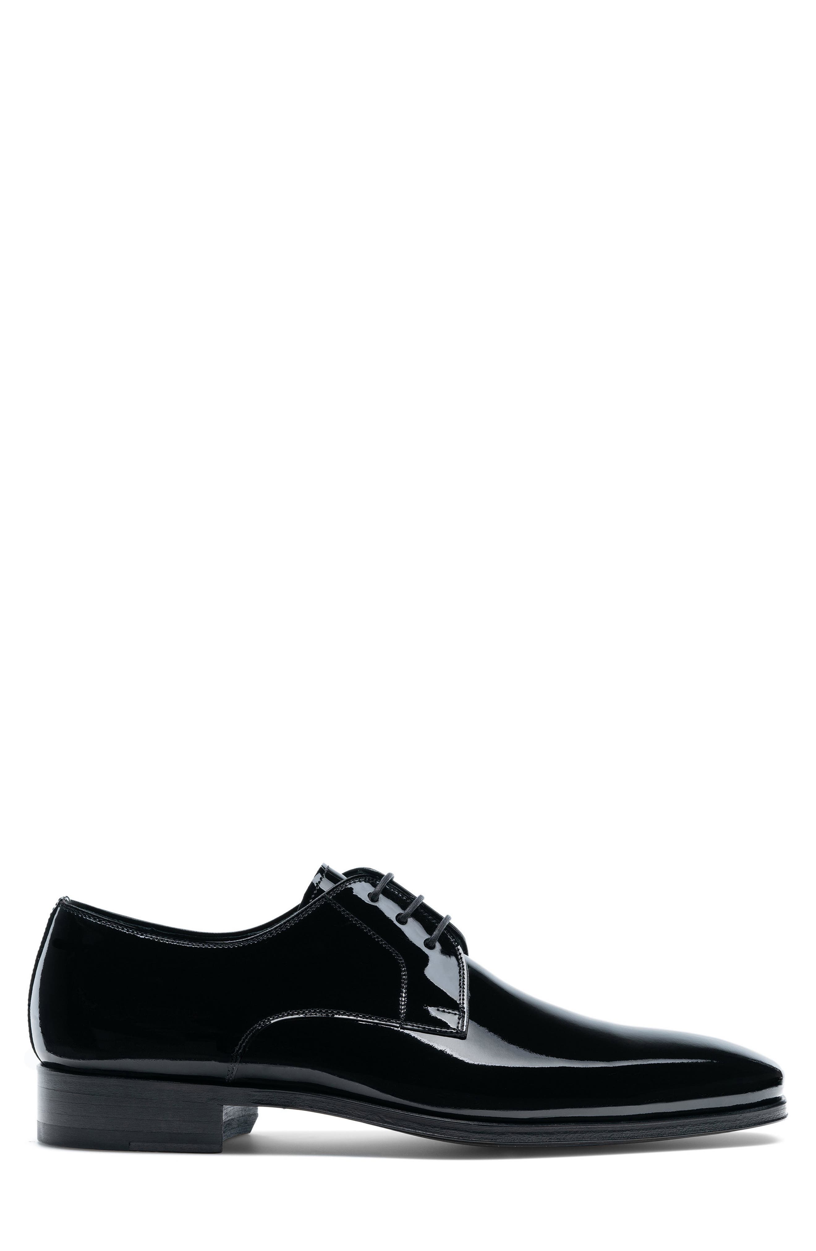Magnanni Dante Patent Leather Derby, Alternate, color, Black