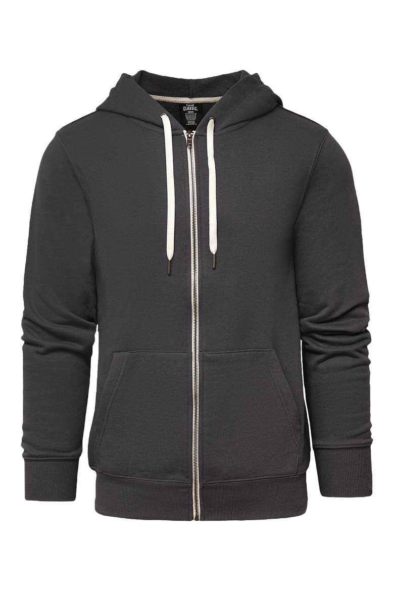 Fleece Zip Hoodie, Alternate, color, CARBON