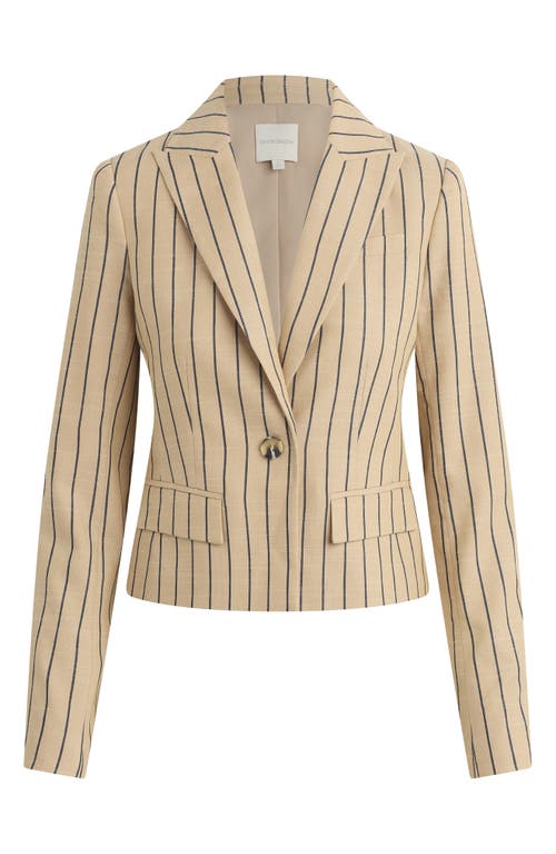 Favorite Daughter The Miranda Pinstripe Blazer In Brown