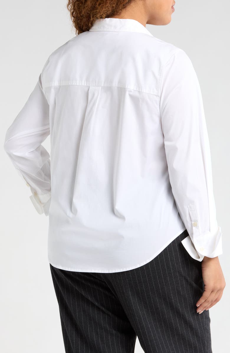 Universal Standard Henning x US Madison Poplin Button-Up Shirt, Alternate, color, White