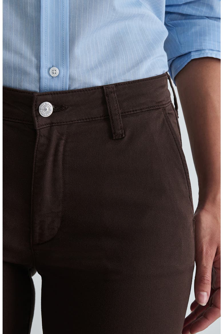 Kathleen Mid Rise Slim Stretch Twill Chino Pants, Alternate, color, CHESTNUT TWILL