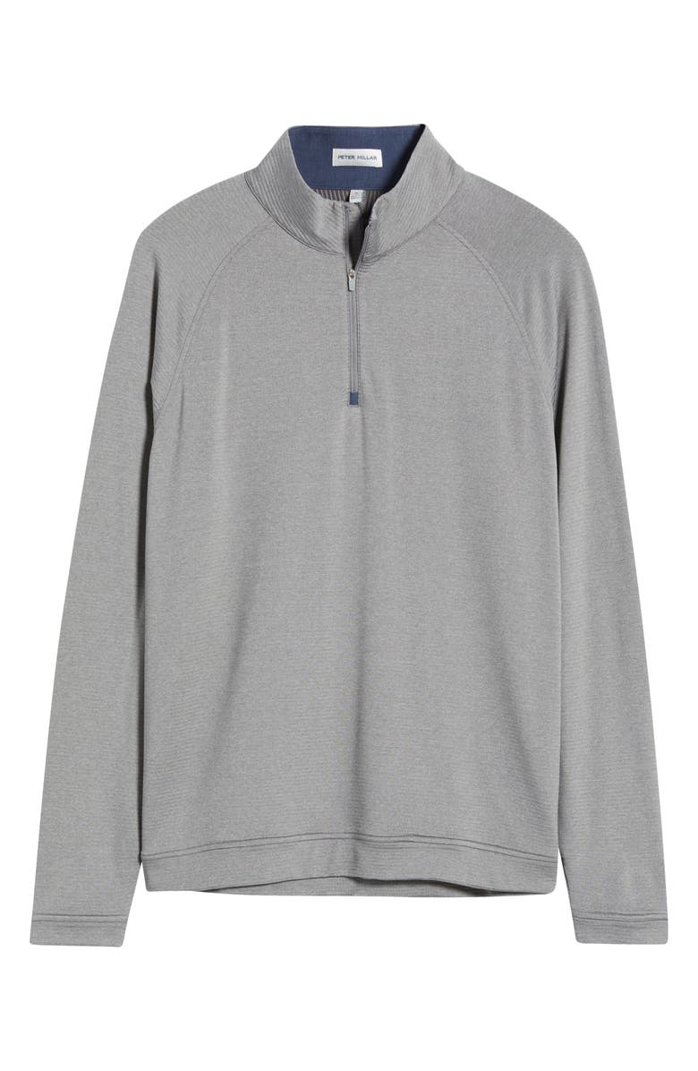 Peter Millar Beaumont Performance Quarter Zip Pullover, Alternate, color, Oslo Grey