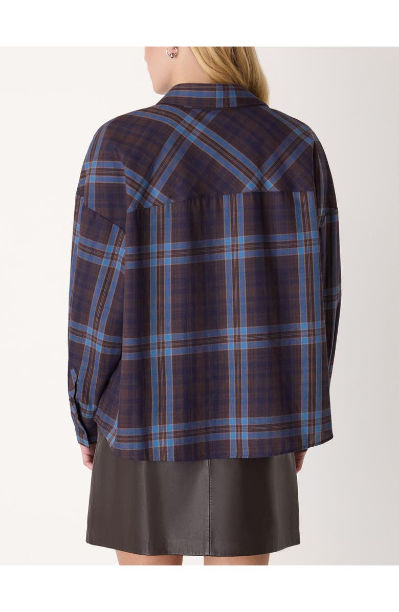 Whistles Checked Brushed Cotton Shirt, Alternate, color, Blue/Multi