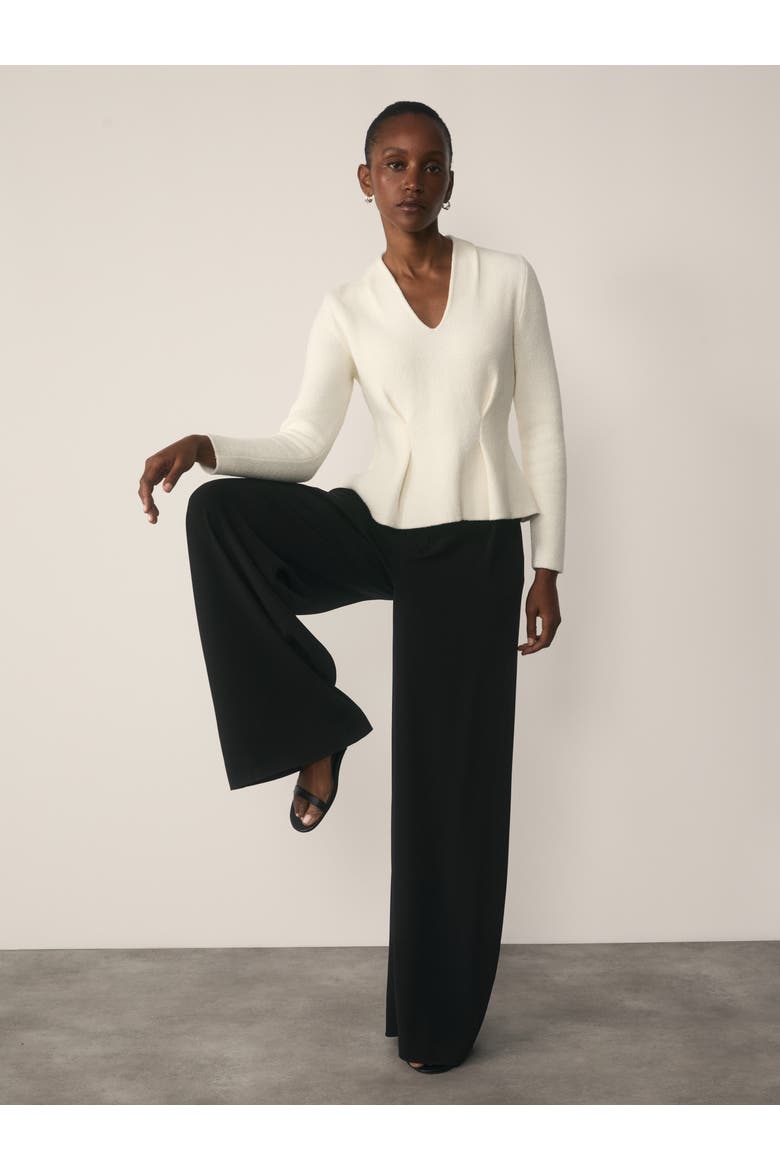 Roveta Cotton Blend Boucle Top, Alternate, color, White