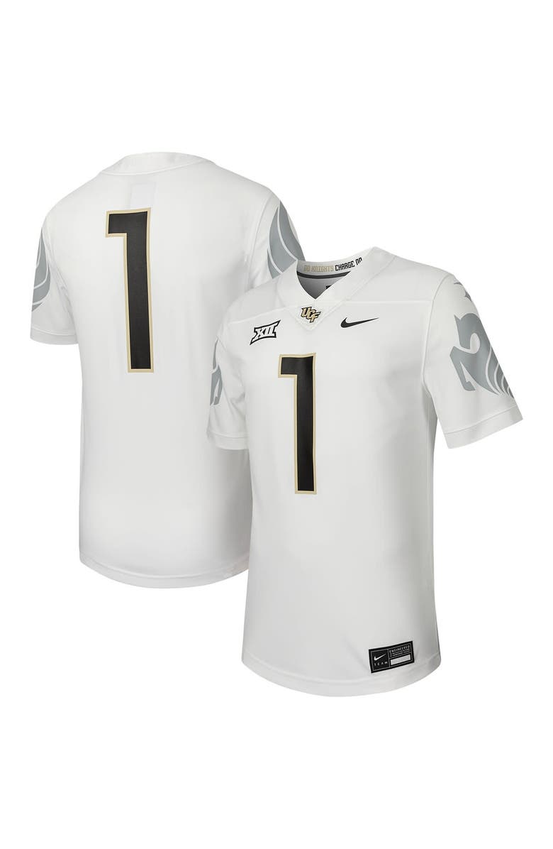 Nike Men's Nike #1 White UCF Knights Untouchable Football Replica Jersey, Alternate, color, White