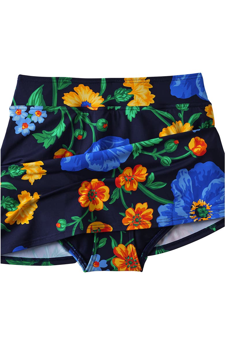 Lands' End Tummy Control Skirt Swim Bottoms, Alternate, color, Navy/Exploded Poppy Floral