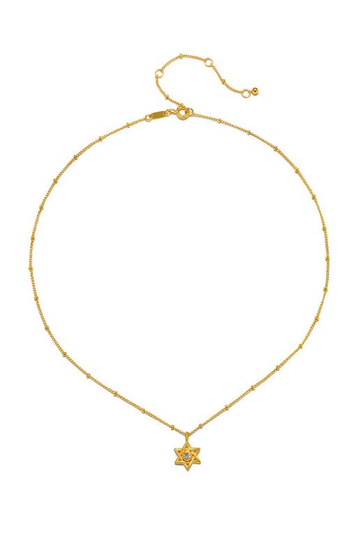 Satya Jewelry Guiding Faith Star Of David Necklace In Gold