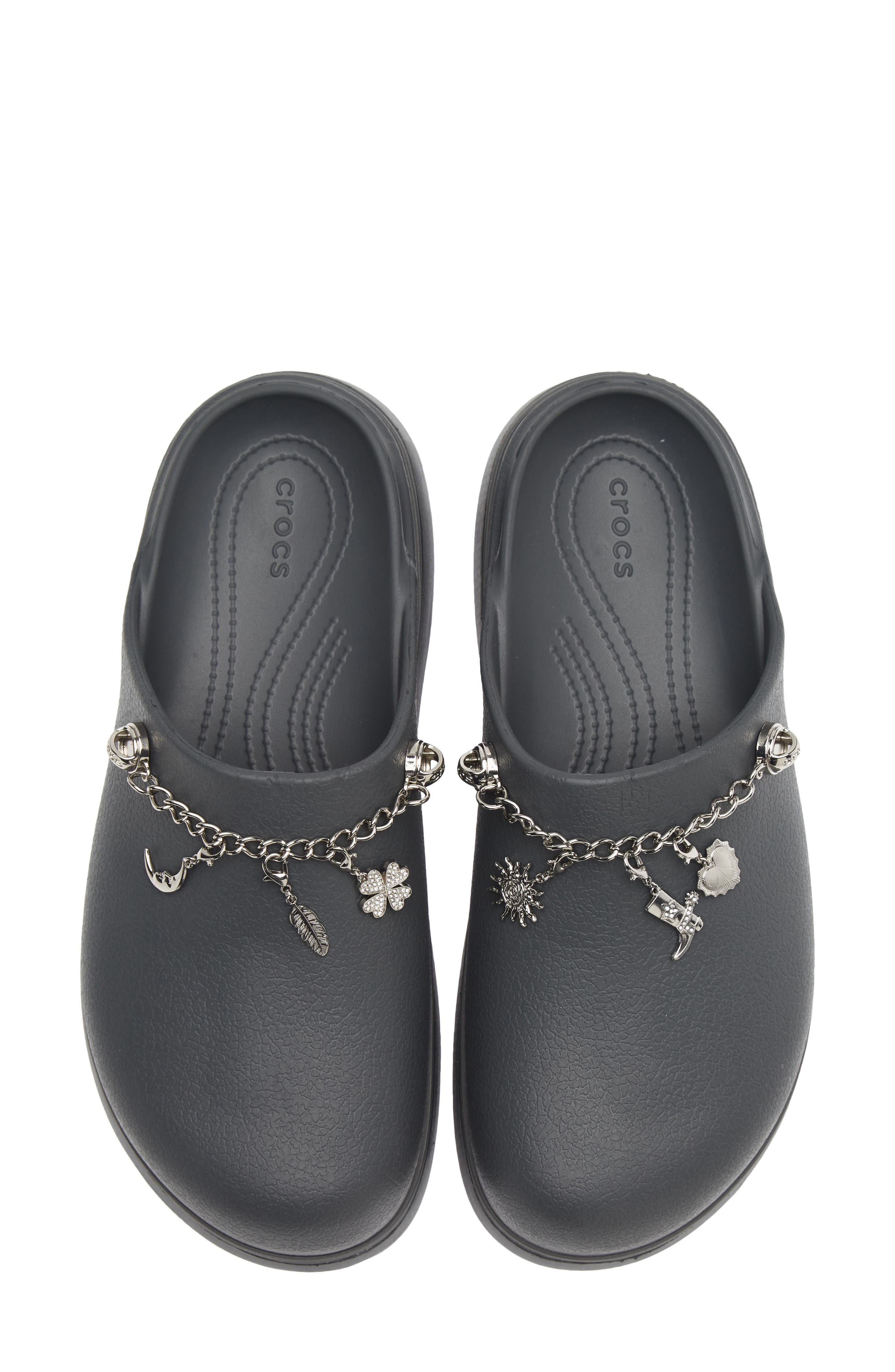 Dylan Notched Boho Clog, Alternate, color, CARBON