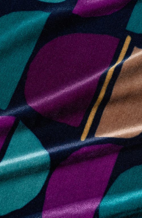 Seasalt Cornwall Mahonia Abstract Print Velvet Shift Dress In Multi