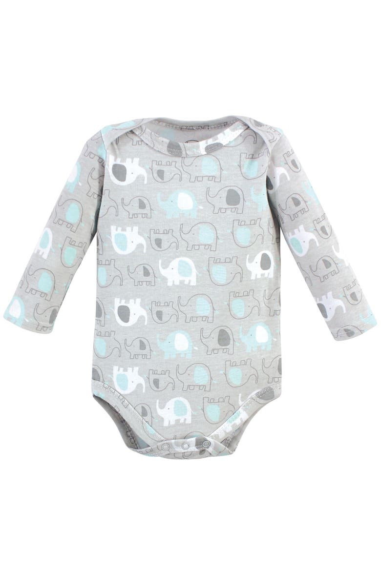 Inclusive Long-Sleeve Cotton All-in-One Apparel, Alternate, color, Unisex Basic Elephant