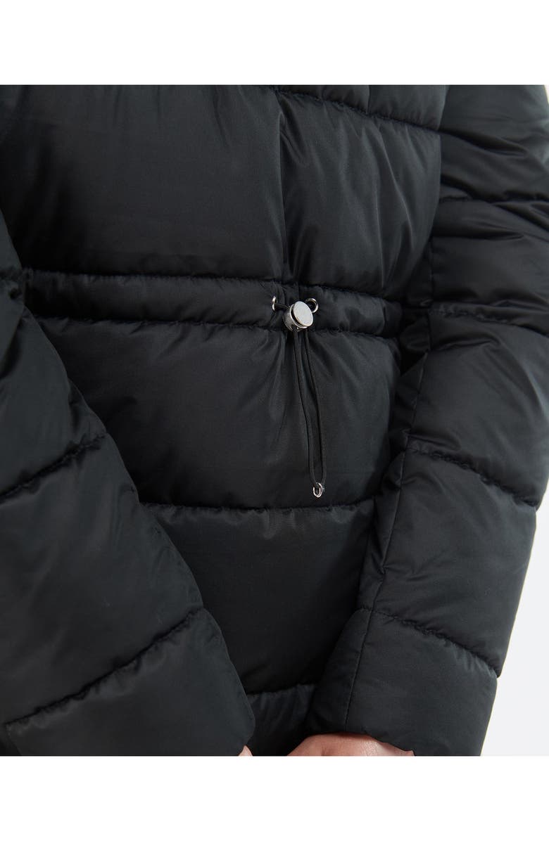 Barbour Francesca Quilted Hooded Puffer Coat with Faux Fur Trim, Alternate, color,