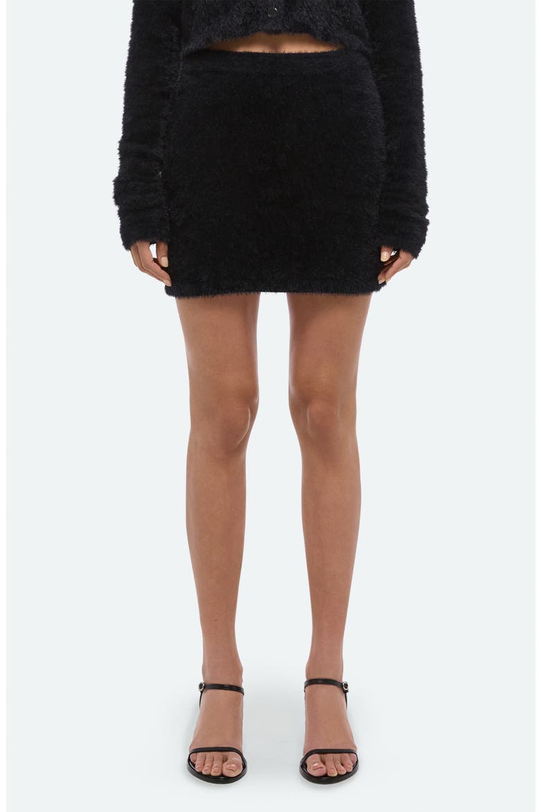 Eyelash Miniskirt, Main, color, BLACK