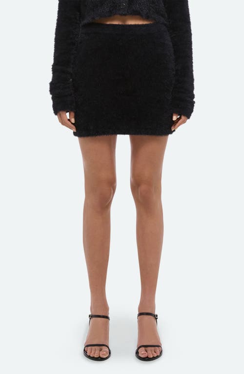 Helmut Lang Eyelash Miniskirt In Burgundy
