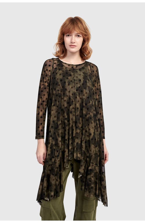 Alembika Clover Mesh Tunic In Green