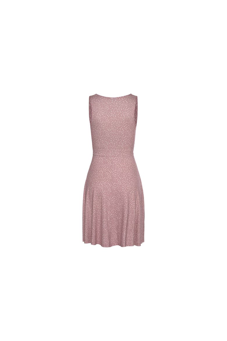 Printed Wrap Look Dress, Alternate, color, Leopard Mauve