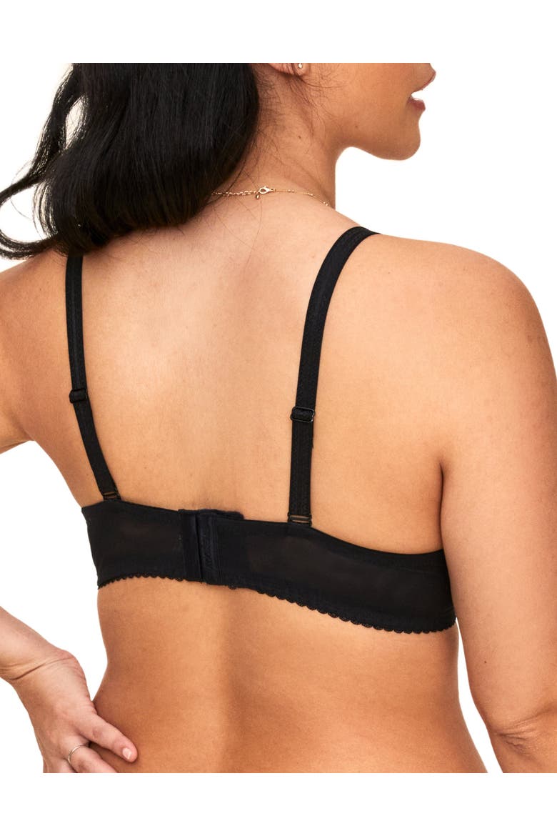 Cinthia Unlined Full Coverage Bra, Alternate, color, Black