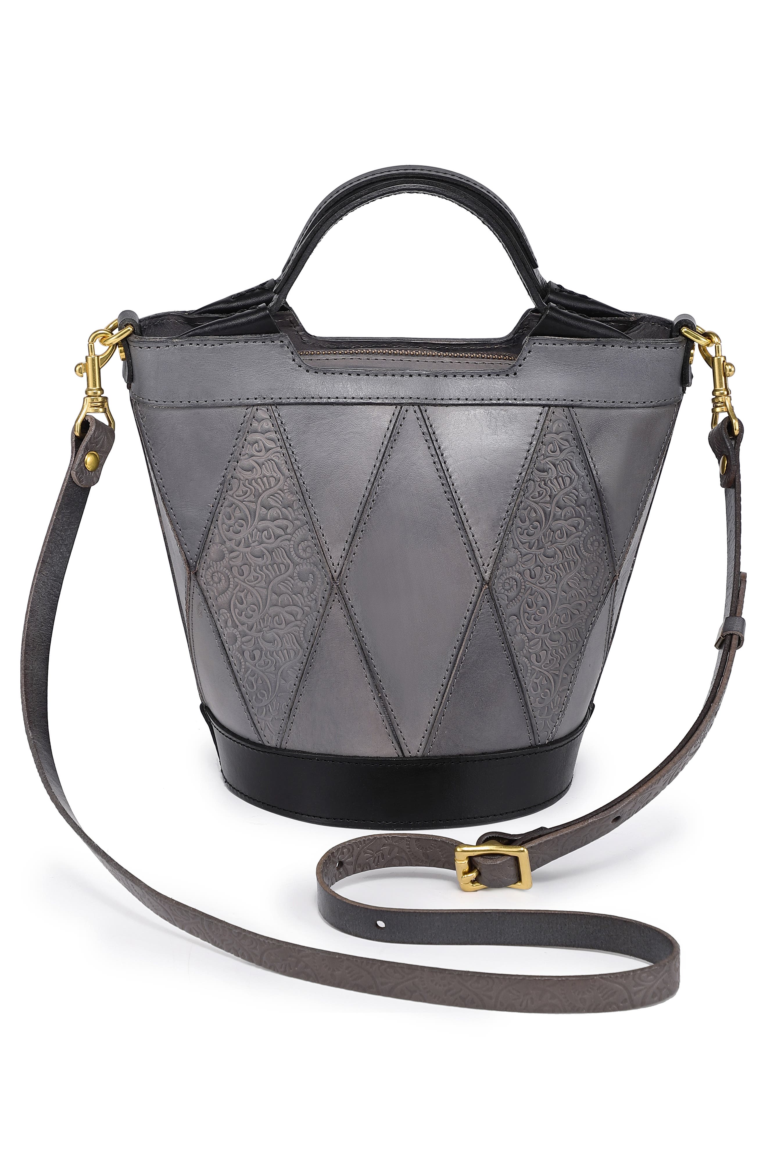 OLD TREND Primrose Leather Mini Tote, Alternate, color, Grey